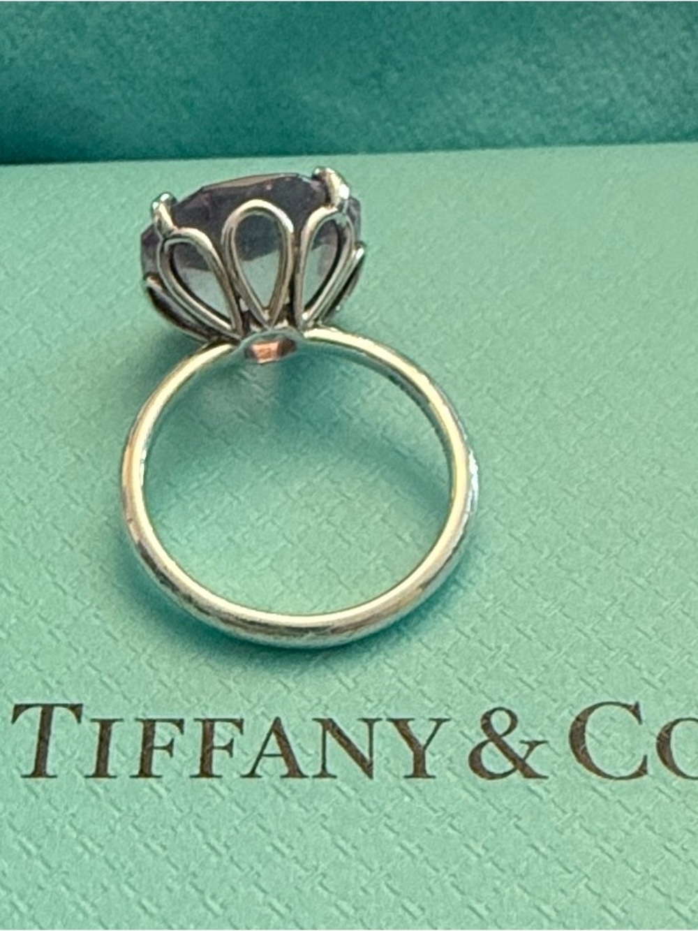 Tiffany & Co. Sterling Silver Amethyst Sparklers Ring Size 6 - Picture 4 of 10